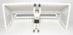FUTEBOL - GULLIVER - Lote contendo figura do goleiro do Botafogo e gol do clássico jogo de futebol da Gulliver, peças originais. Medindo 22cm de comprimento a baliza e 9cm de altura o goleiro.