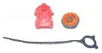 BEYBLADE - HASBRO - Peão Bey Blade, acompanhado de corda e lançador, peças originais da Hasbro.