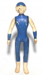 FLASHMAN - GLASSLITE - BANDAI - Antiga figura do personagem Blue Flash da série Flashman. Medindo aproximadamente 23cm de altura. Obs: Marcas do tempo.