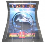 VIDEO GAME - Antigo Poster do Jogo Mortal Kombat II do console Master System.