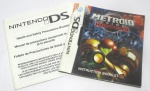 NINTENDO - METROID - Lote contendo manual de instruções do jogo Metroid Prime Hunters para console Nintendo DS e manual do console.