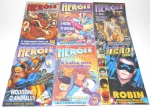 REVISTA - Lote contendo 6 revistas de animes e heróis, sendo 1 delas Herói Gold e as outras 5 da Heróis do Futuro, das editoras Sampa e Press, respectivamente. Medindo 21cm de altura cada.