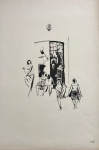 Carybé. Reprodução gráfica off-set -  Mestres do Desenho - Carybé - apresentado por Jorge Amado Ed. Cultrix. Assinada na prancha. 54 x 36 cm.  1961.