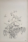 Carybé. Reprodução gráfica off-set -  Mestres do Desenho - Carybé - apresentado por Jorge Amado Ed. Cultrix. Assinada na prancha. 54 x 36 cm.  1961.