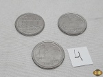 Lote composto de 2 moedas de Cruzado e 1 de Cruzeiro para colecionador.