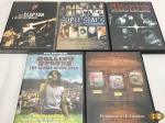 Lote com 5 dvd's originais, composto de The doors, Rolling Stones, etc.