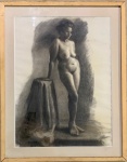 Antonio Gonçalves GOMIDE (1895-1967) - grafite s/ papel, "figura feminina", medindo: 46 cm. x 61 cm e 59 cm x 75 cm