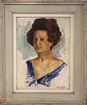 Georgina DE ALBUQUERQUE (1885-1962) - oleo s/cartão, retrato da mãe, medindo: 45 cm x 60 cm e 68 cm x 83 cm