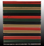 Joaquim TENREIRO (1906-1992) - escultura de parede, ripas em madeira pintada, possui restauro, medindo: 41 cm x 48 cm 