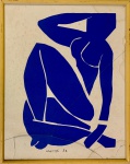 Henri MATISSE (1869-1954) - gravura, datado 1952, medindo: 42 cm x 52 cm (vidro quebrado)