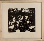 SAMICO- datado 1958, xilogravura ??? medindo 32 x 31 cm total.