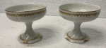 MAPPIN & WEBB- Maravilhoso par de taças para sobremesa em fina porcelana, LIMOGES France, Theodore Haviland,