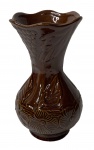 Vaso de cerâmica vitrificada, medindo; 22 cm alt.