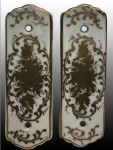 Par de belas placas em porcelana para parede, pintadas a mão, medindo:?