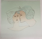 AUGUSTO RODRIGUES - gravuras, medindo: 70 cm x 67 cm (sem moldura)(no estado)