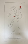 HERMÉ - gravura, medindo: 30 cm x 42 cm (sem moldura) (Cartunista e pintor, ótimo investimento)