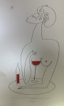 HERMÉ - gravura, medindo: 30 cm x 42 cm (sem moldura) (Cartunista e pintor, ótimo investimento)