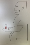 HERMÉ - gravura, medindo: 30 cm x 42 cm (sem moldura) (Cartunista e pintor, ótimo investimento)
