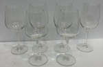 Lote contendo: 6 taças para vinho, medindo: 20 cm alt.