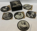 Coleção, amante do cinema, caixa contendo 6 porta copos, representando Imagens de Marilyn Monroe.