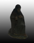 Arte Sacra: PAULISTINHA, sec. XVIII/XIX, em ceramica, representando santo, medindo: 7 cm alt.