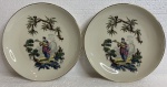 Porcelana di Laveno - par de pratos de coleção italianos, pintado a mão, medindo: 18 cm diâmetro.