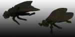Par de insetos em bronze de mesa.