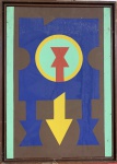 Rubem VALENTIM (1922-1991) - acrílico s/ tela, datado 1984, medindo: 50 cm x 35 cm (precisa restauro)