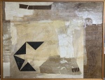 CLARK - tecnica mista e collage s/ tela, medindo: 67 cm x 51 cm