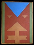 Rubem VALENTIM (1922-1991) - acrílico s/ tela, medindo: 51 cm x 69 cm 
