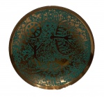 Arte Rupreste - prato em cobre, medindo; 11 cm diâmetro.