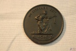 Medalha Eiserner Zeit 1916. "GOLD GAB ICH ZUR WEHR EISEN EMR". Medindo 4cm de diâmetro.
