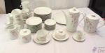 Jogo de Chá Cafe 59 Pçs Bolo Porcelana Real Floral Relevos