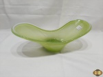 Enfeite, fruteira, centro de mesa da Cristalli, artesanato em cristal. Medindo 38,5cm de comprimento x 14,5cm de altura.