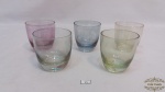 5 copo aperitivo em cristal colorido Medidas: 7cm diametro e altura.