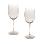 CHRISTOFLE - Par de taças de cristal francês, translucido e marcado. Marcas da Maison Christofle. França. Séc. XX. 23 cm.
