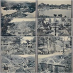 FERRUCIO MANZIERI (Itália, 1885 SP, 1959) - Coleção de 8 cartões postais retratando São Paulo. No. 05 São Paulo, S. Paulo Railway Viaducto da Gruta Funda na Serra, No. 07 - São Paulo, S. Paulo Railway Planos da Serra, No. 10 São Paulo, Ponte da E. de F. Mogyana, sobre o Rio Jaguára, entre S. Paulo e Minas, No. 45 S. Paulo, Cantareira 1, No. 46 S. Paulo, Cantareira 2, No. 47 - S. Paulo, Cantareira 3 (Tanque de accumulação), No. 101 S. Paulo, Jardim da Lúz IVNo. 114 S. Paulo, Fazenda Campo Alto; Município de Araros.