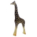ABRAHAM PALATNIK - Escultura de girafa em acrílico. Delicada decoração e transparência. 31 x 14 cm.