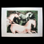 ARIENER – `Cavalos`. Lithografia. Tiragem nº 3/100. Ass cid. 50 x 70 cm.