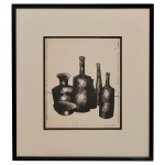 ANTONIO CARLOS MACIEL - "Formas". Litogravura Tiragem 2/5. Ass. cid. Datado 1968. 36 x 26 cm (MI) 55 x 49 cm (ME). Pintor e gravador gaúcho. Estuda no Instituto de Artes da URGS. Vai para Espanha com bolsa AD HONORUM, estuda na Escola de Belas Artes de San Fernando, Espanha , onde ganha o Prêmio Extraordinário da Gravura (1969), que o possibilita a participar da Bienal Internacional de Gráficos ( 1970) em Florença, Itália.