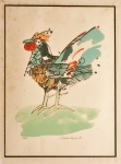 ALDEMIR MARTINS (Ingazeiras, 1922 - São Paulo, 2006) - `Galo`. Lito. Ass. cid. 52 x 39 cm.