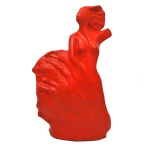ADINA WORCKMAN (Rosenheim, Alemanhã, 1948) – `Dançando ao Luar`. Escultura em alumínio esmaltado tinta Ferrari. Assinada. 35.5 x 20 cm. Artista plástica catalogada, pedagoga, professora e poetisa. Cria esculturas e pinturas na linguagem figurativa e contemporânea. Criou inúmeros projetos e troféus para várias empresas e entidades. Trabalha com temática e materiais diversos como bronze, resina, alumínio, concreto etc. Premiada no Brasil e exterior, recebeu em 2006 o 9º. Lugar em escultura na VI Bienalle Internacionalle de Roma. 