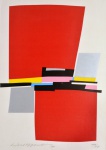 SILVIO OPPENHEIM (1941-2012) - "Composição Abstrata". Serigrafia. Tiragem de nº 89/180. Ass. cie. Datado de 89. 70 x 50 cm.