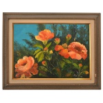 G SPINA - `Flores`. Óleo s/ tela. Ass. no verso. Datado Nov. 90. 50 x 70 cm.
