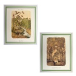 PIETER GODFRED BERTICHEM - Par de gravuras de BERTICHEM do Rio de Janeiro. 44 x 30 cm. a) Arsenal da Marinha; b) Mãe d' Água - Morro Santa Tereza. Nasceu nos Países Baixos, radicou-se no Brasil. Sua obra está preservado no Museu Castro Maya e Histórico do Rio de Janeiro, raras coleções particulares e no Museu Imperial de Petrópolis.