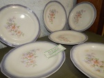 Lote com 06 pratos decorados  Oxford Vitramik (pode usar em  microondas e máquina de lavar louças)