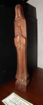 Imagem  de madonna estilizada em madeira nobre. 30 x5 cm