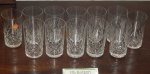 Errata: Conjunto com 12 copos/ tacinhas  em demi cristal francês lapidado. med.  10 x6 cm