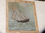 Quadro emoldurado ast . (desgastes) med.; 63 x54 cm