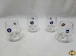 Lote de 4 taças de aperitivo em cristal da Unitas.